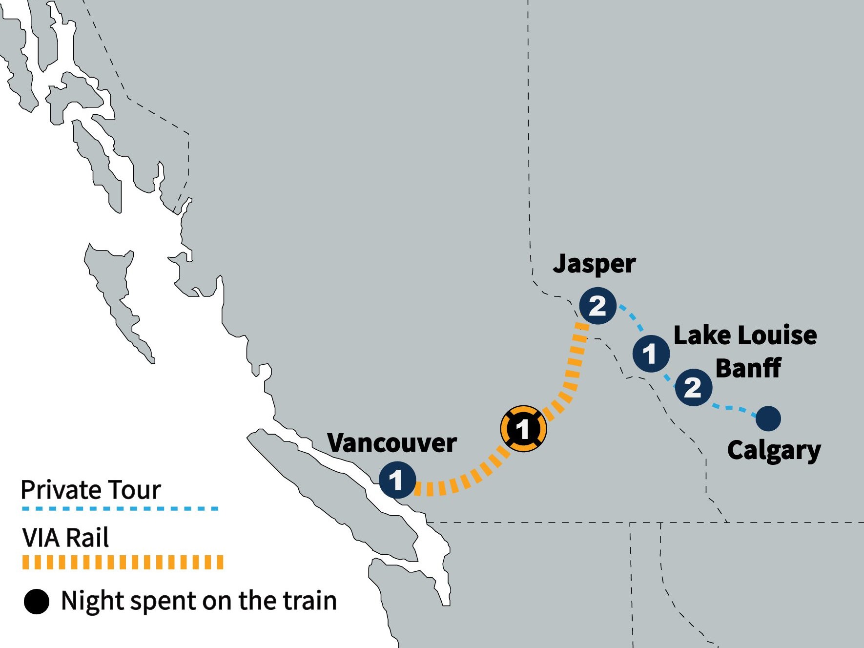 canadian rail tours toronto to vancouver