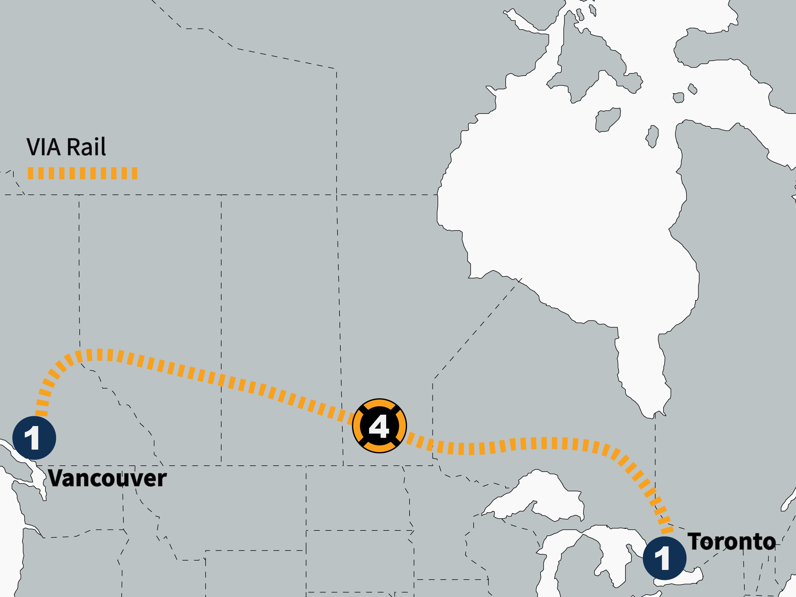 train trips in western canada